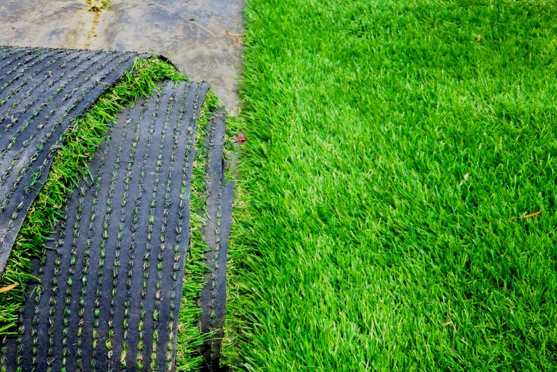 artificial grass rolled up