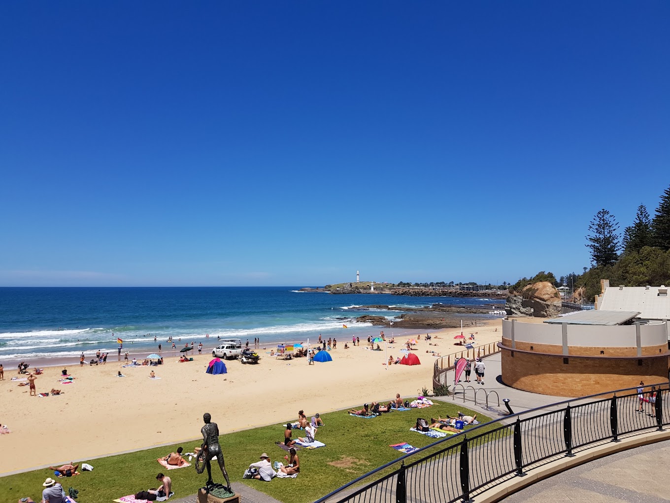 North Wollongong Beach coastline and shoreline