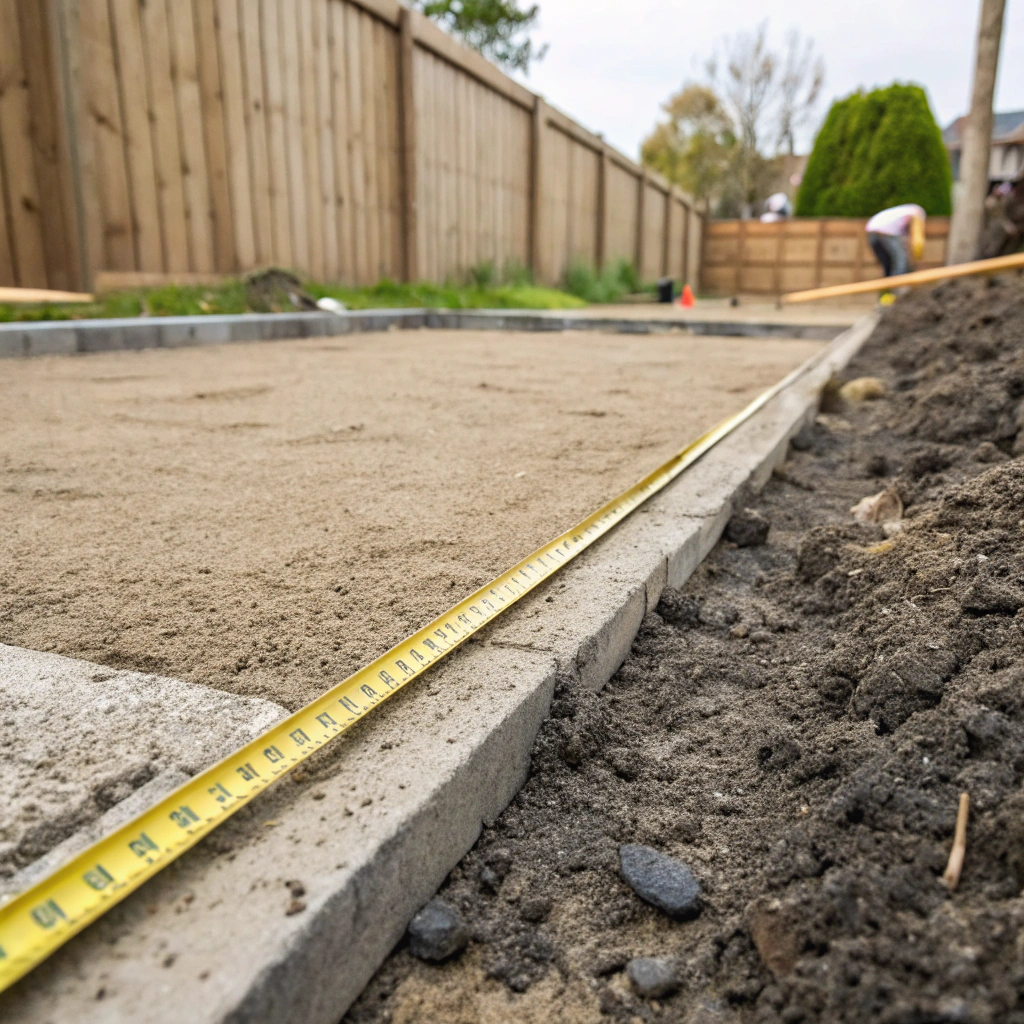Measuring a backyard area for artificial grass roll width planning in Wollongong