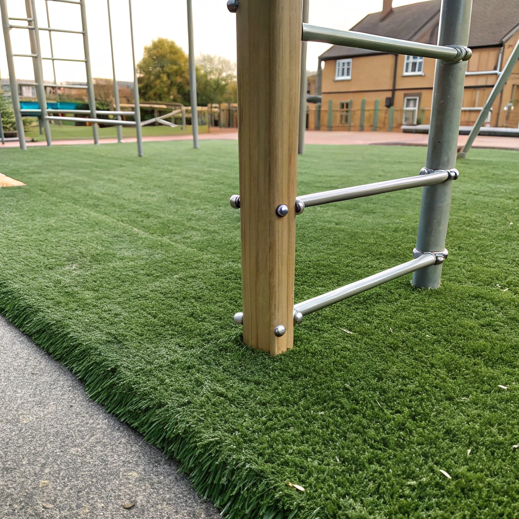 AS 4422 compliant soft fall turf installed at a school playground