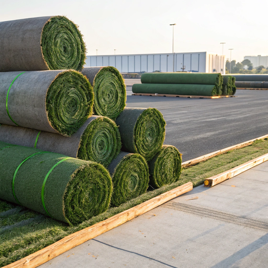Commercial turf roll delivery arriving for a Wollongong supply order