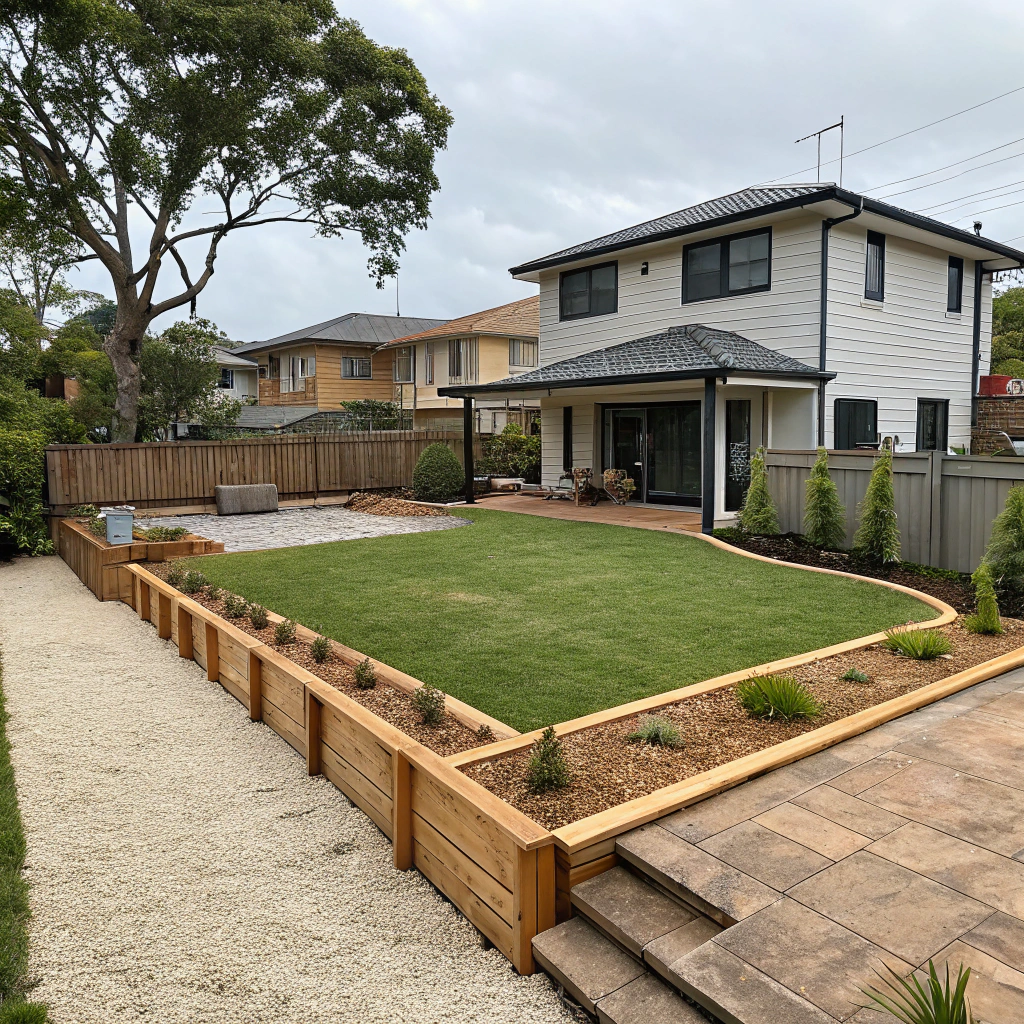 Completed site preparation and base compaction, second view of the compacted base